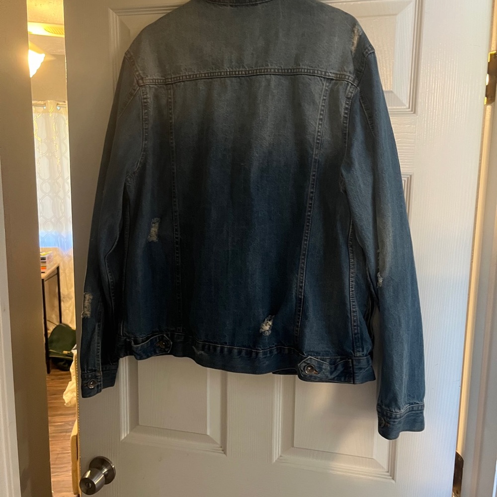 Denim jacket with tags